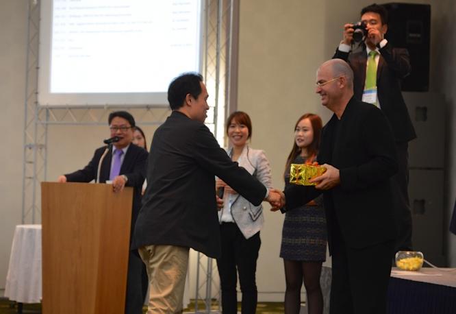 One of the happy raffle winners in Korea