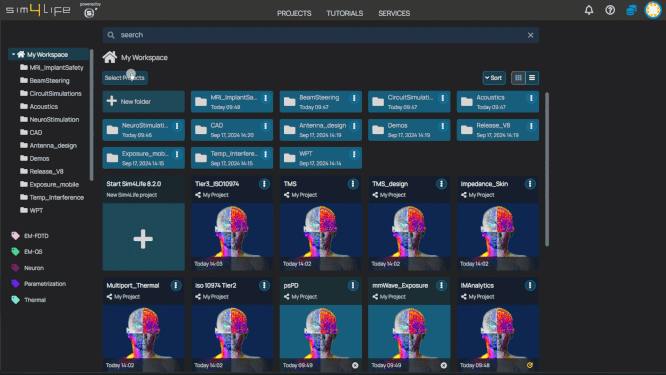 Organized folders and shared workspaces